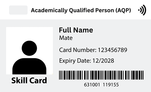 White - Academically Qualified Person (AQP)