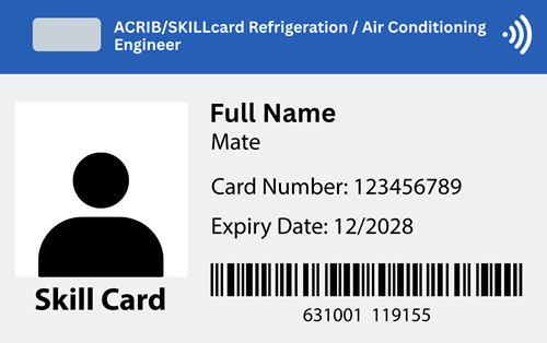 Blue / Gold - ACRIB/SKILLcard Refrigeration / Air Conditioning Engineer