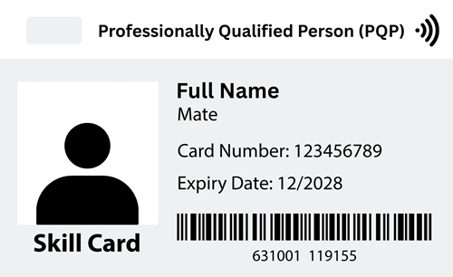 White - Professionally Qualified Person (PQP)
